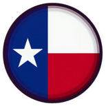 a circle with the texas flag in it